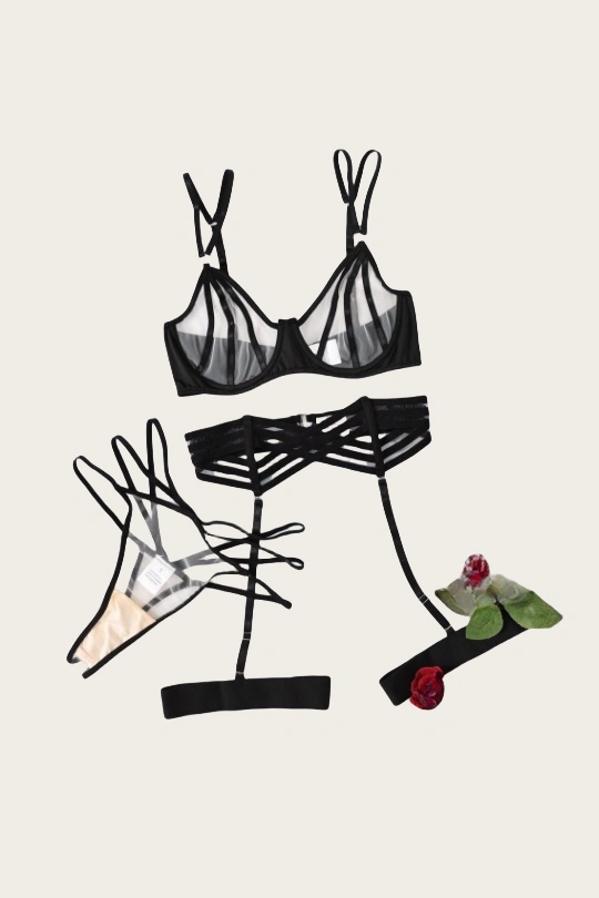 Sex Doll Clothes​ Black Temptation Set